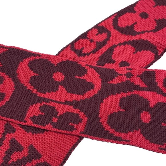 LOUIS VUITTON Echarpe Grand Floor M72430 Ruby - 415816 Scarf 100% wool - Picture 2 of 4
